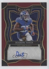 2019 Panini Select Rookie Signatures Maroon Prizm /75 Deandre Baker Auto 2r8