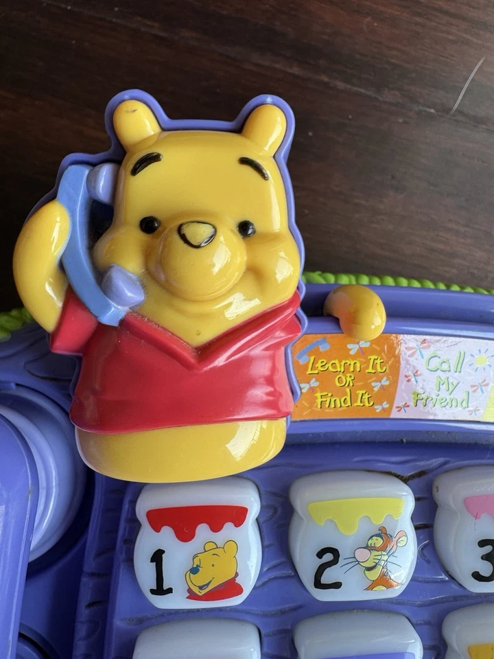 VTech Disney Winnie the Pooh Teach ’n Lights Phone Learning Toy Works! 2004 VTG - Image 4 of 4