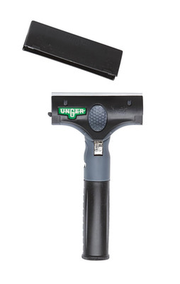 Commercial Ergotec  Ninja 4'' Glass Scraper with Blade and Safety Cap   Adjustabl