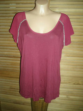 Shirt..Morgan..Gr.M/L..Weinrot..Silber..Rundh...