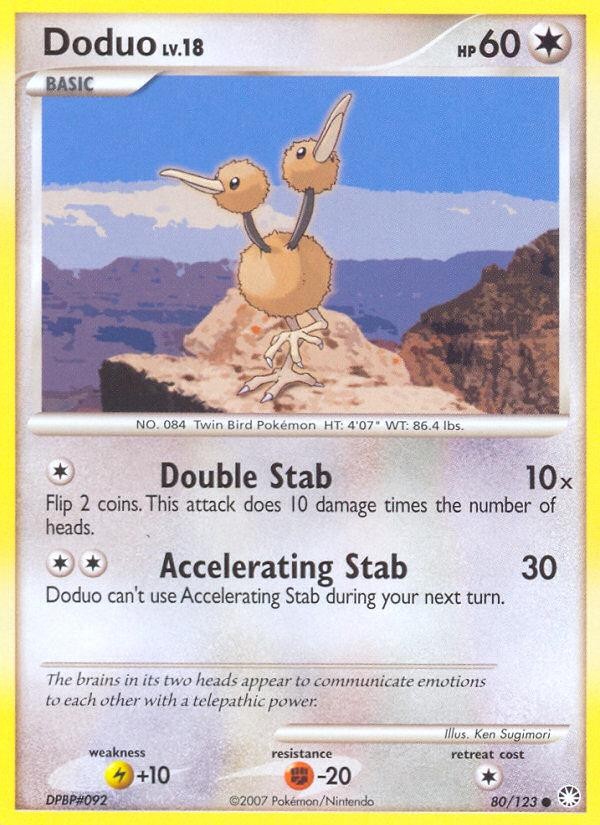 Pokemon Doduo (80/140) Mysterious Treasures HP REVERSE HOLO