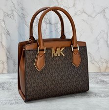 Michael Kors Mott Medium Leather and Canvas S...