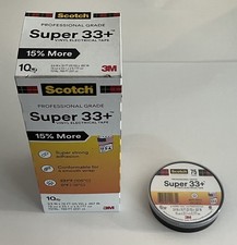 3m Super 33 33 Electrical Tape 34 X 25 Yds 76 Ft Black 10 Pack