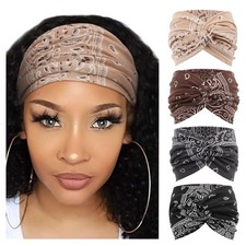 Extra Wide Headbands for Women Large Turban Headband Non Slip Boho Elastic Ha