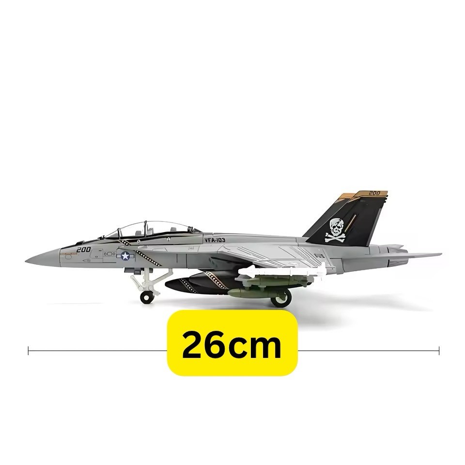 1:72 F/A-18 Hornet Diecast Model Jet 26cm US Navy Fighter Aircraft w/ Stand