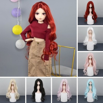 BJD Long Wavy Hair Wig for 1/3 1/4 1/6 Wigs Articulated Dolls