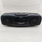 Sony CFS-B11 Portable AM FM Radio Cassette Boombox Tested Working New Belts