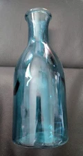 Teal Glass Decorative Bottle/Vase