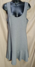Banana Republic Women's Size 8 Grey Zip Back Sleeveless Round Neck Dress