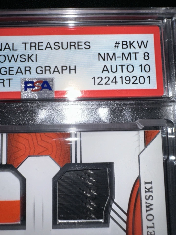 2024 National Treasures Brad Keselowski Quad Race Gear Graph Auto #/49 SP PSA 8 - Image 2 of 4