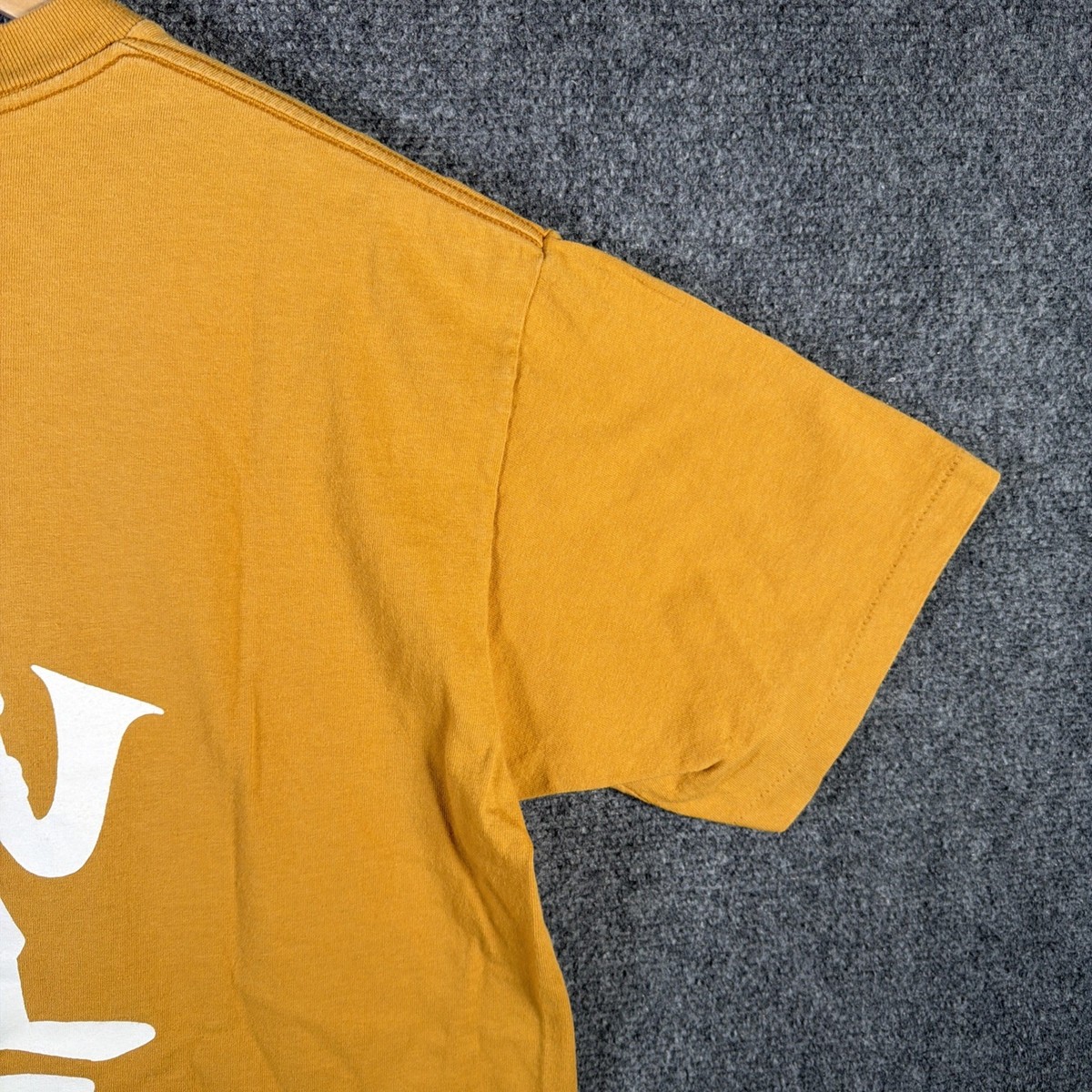 Vintage Stussy Shirt Mens Large Yellow 90s Skate Surf Saxophone