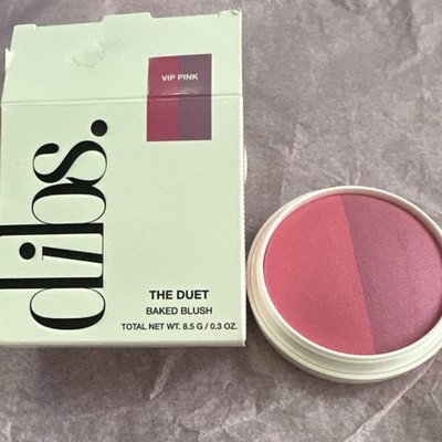 dibs. The Duet Baked Blush Duo VIP Pink Vegan Gluten Free Allergy Tested 8.5g