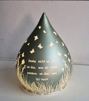 Deko Licht Mit Spruch Und Timer,Tropfen,GrüN, Formano,13Cm, Geschenk,Lampe, Neu