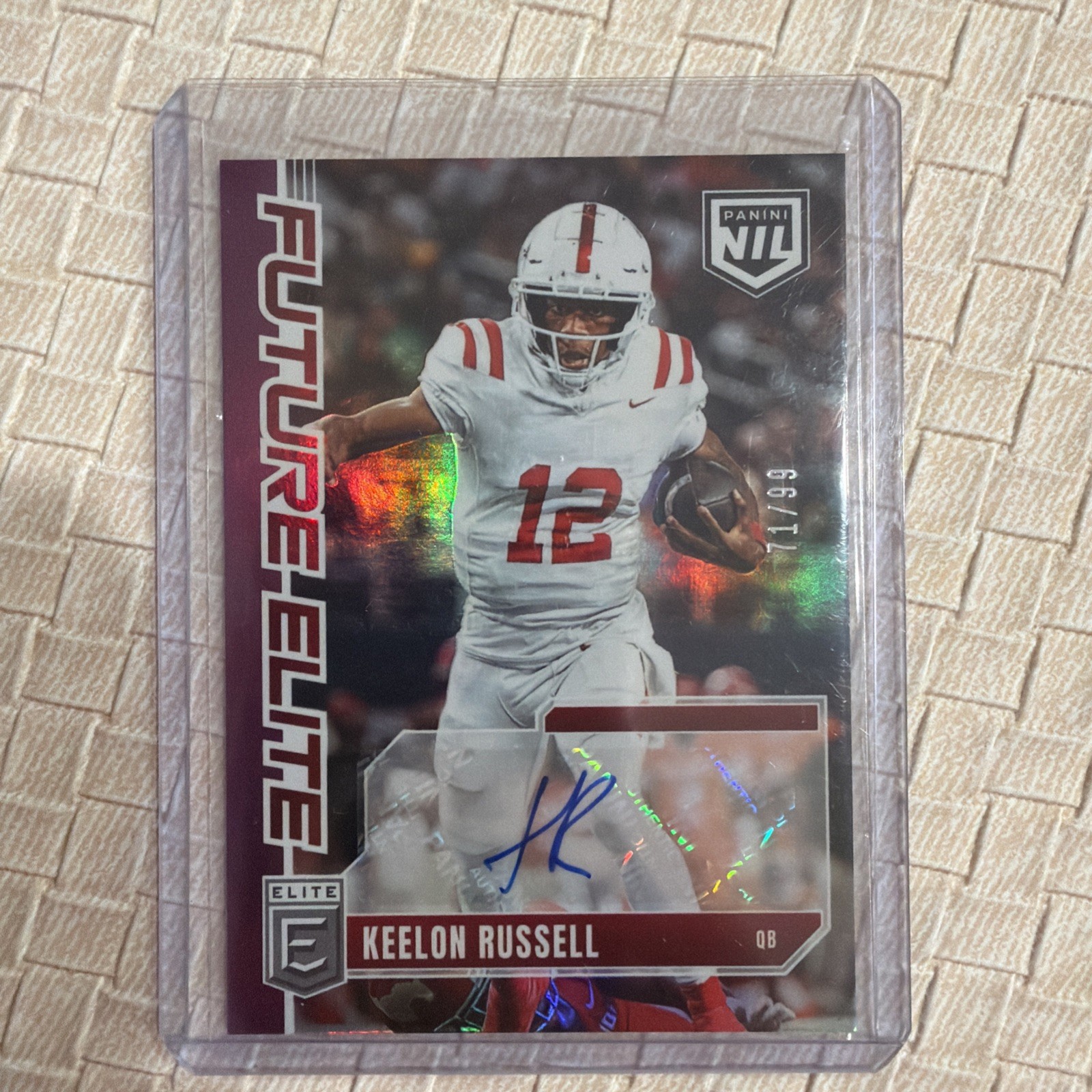 2025 Donruss Elite #FE-KRL Keelon Russell Future Elite NIL Purple Auto /99
