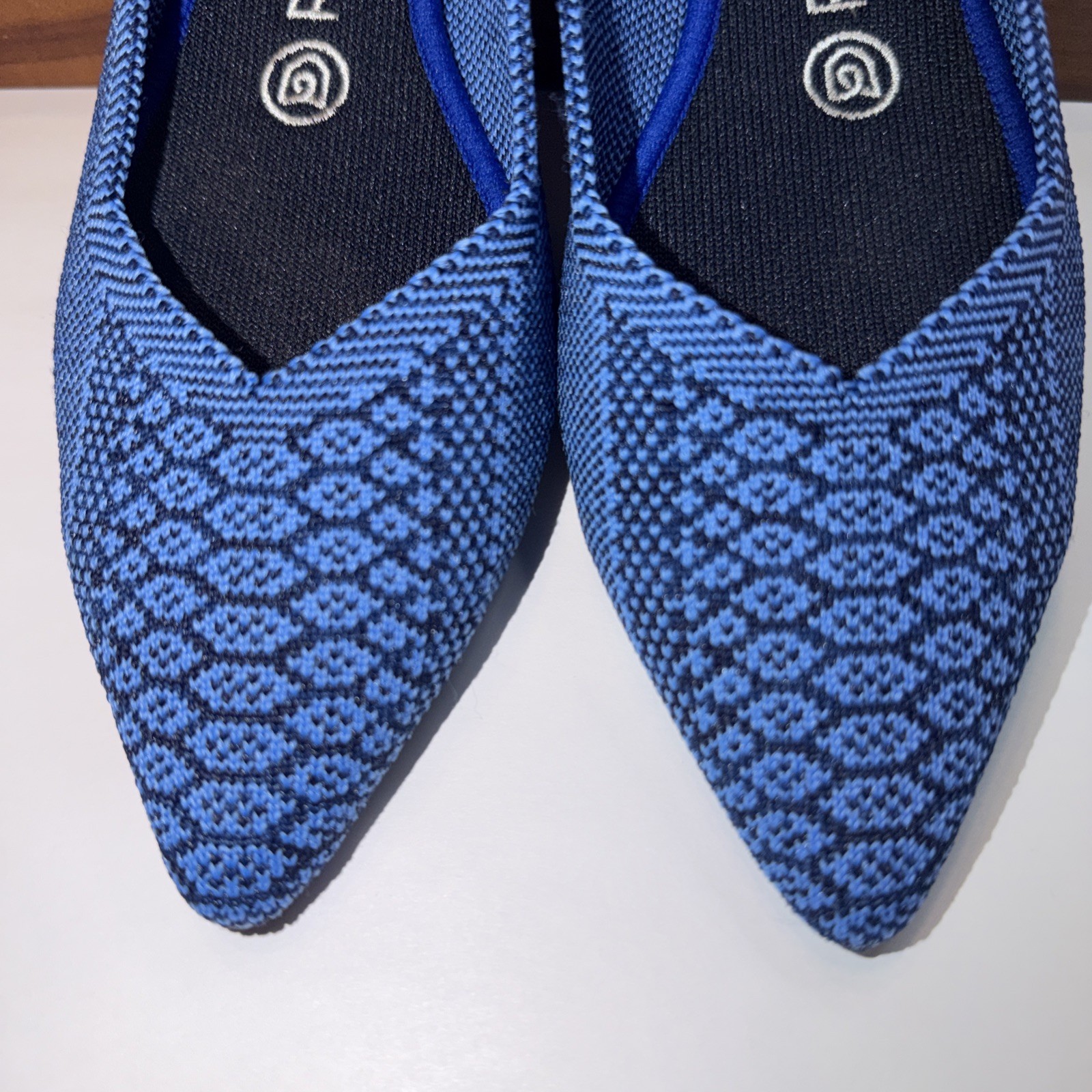 Rothy's The Point Flat in Lapis Python Blue Rare … - image 13