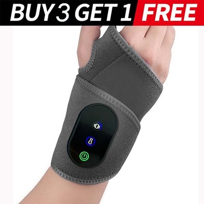 Rechargeable Heated Wrist Vibration Massage Wristband Relieve Hand Pain Work Use