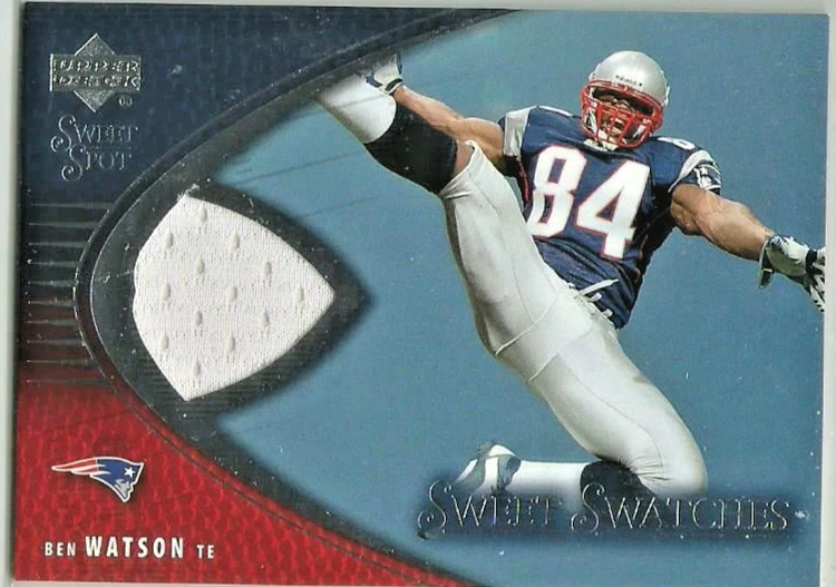 BEN WATSON  2004 SWEET SPOT SWEET SWATCHES WHITE NEW ENGLAND PATRIOTS JERSEY