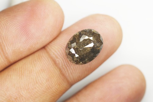 9.30 Ct Natural Loose Oval Diamond Brown Color Oval Shape Rustic Diamond - Picture 22 of 22