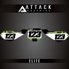 Attack Graphics Elite Number Plate Backgrounds For Kawasaki KX65 2007