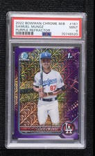 2022 Bowman Chrome Mega Box Purple Mojo Refractor Samuel Munoz PSA 9 MINT 2l4