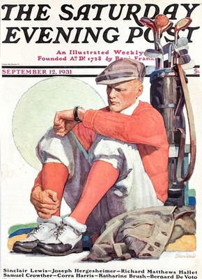   The Saturday Evening Post Cover (1931) - Iconic Vintage Golf Art Poster
