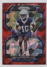 2021 Panini Prizm Rookie Red Ice Prizm Nahshon Wright #438 1lm5