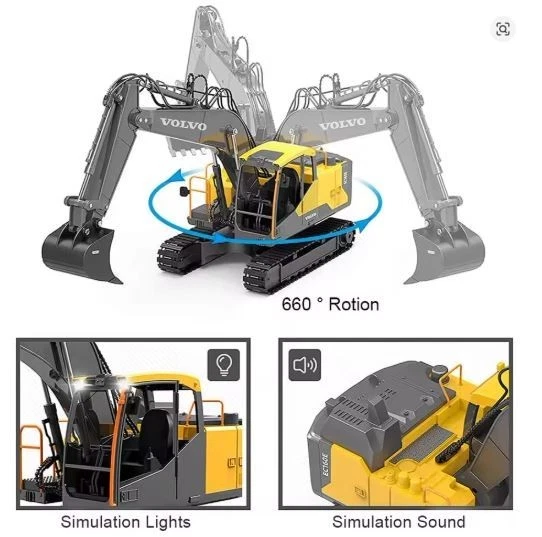 Escavatore Radiocomandato Double Eagle Volvo EC160 Scale 1:16 RTR 3in1 - Immagine 3 di 4