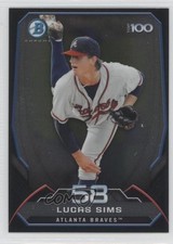 2014 Bowman Bowman's Top 100 Prospects Chrome Lucas Sims #BTP-58 1b7