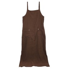 D.P.S. NEW York 90s Vintage Phoebe Buffay Style Retro Maxi Jumper Dress Brown S