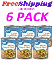  6 Cans Great Value Canned Mixed Vegetables, 15 oz