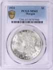 1921 Morgan Silver Dollar PCGS MS65