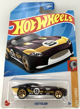 Hot Wheels Fast Felion 165 HW Turbo 5 Deep Metallic Purple Yellow Gold Rims