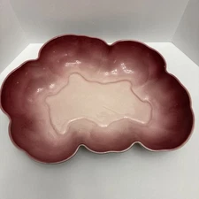 California Los Angeles Potteries Mid-Century 1951 Pink Grey Pottery Bowl No. 297