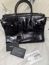 Saint Laurent Sac de Jour Black Leather Bag