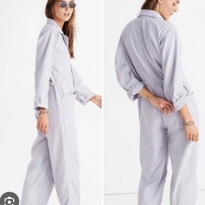 Madewell x As Ever Coveralls Small Violet Lavender Utility Jumpsuit Workwear