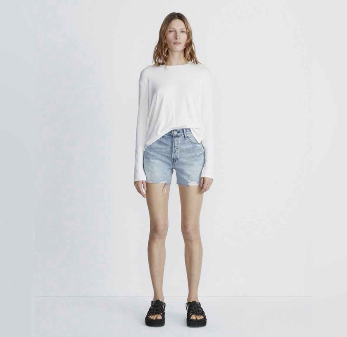 NWT! rag & bone • Sunfade Vintage Cut Off High-Rise Denim Short • 24 • $165
