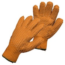 Gripper Small Yellow Trim Spearfishing Gloves with Durable PVC Grip Mesh Coating
