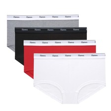 Hanes Originals Women's SuperSoft Boyshort Underwear, 4-Pack, Size Large