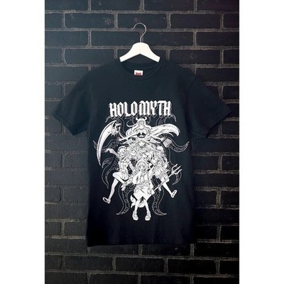 Hololive English HoloMyth VTuber Graphic T-Shirt Black XXL OMO COVER Corp |G1