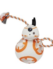 STAR WARS BB-8 Ballistic Nylon Plush Squeaky Dog Toy Chewy Brand Soft Rope