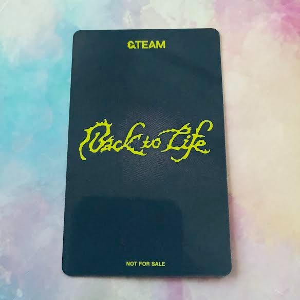 &TEAM Back to Life KR 1st Mini Album JAPAN Luckydraw photo card