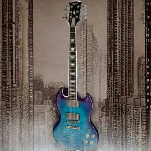 2019 gibson sg high performace bluebarry fade guitar