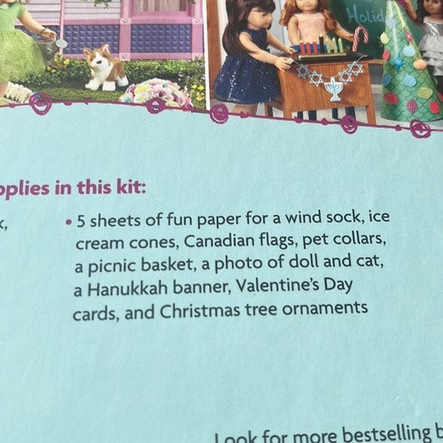 American Girl Truly Me Doll Celebrations Book with Stickers Unused New 8+ years - Picture 9 of 12