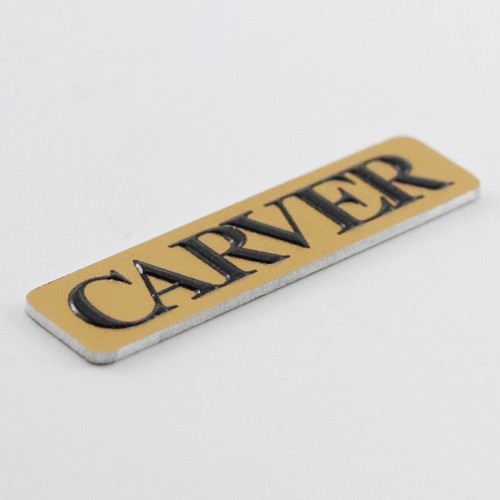 Carver Speakers Custom Made Aluminum Logo Badge 38mm(1.49")X9mm(0.35") gold - Picture 8 of 8