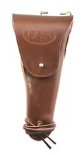 US WW2 M1916 Colt 1911 .45 Holster Marked JT&L 1942 Premium Drum Dyed Leather