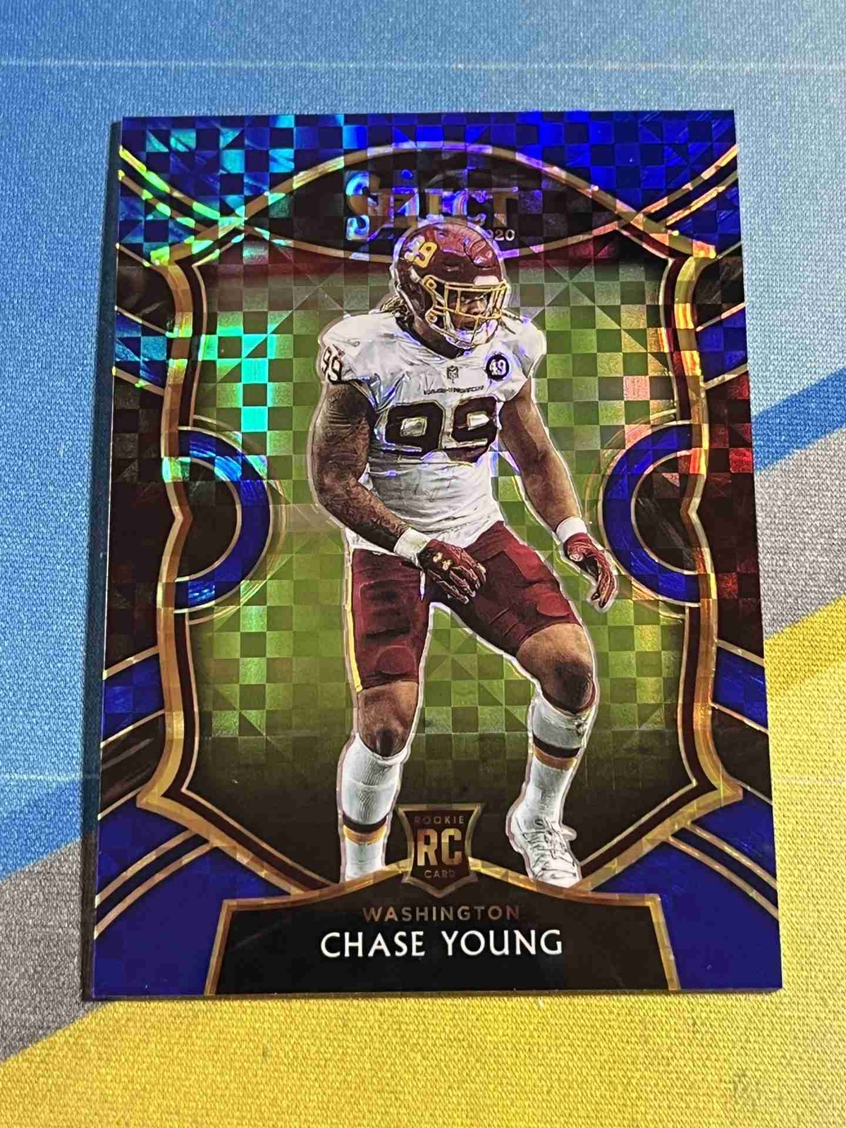 2020 Panini Select CHASE YOUNG Washington Concourse Rookie #64 Blue #/175