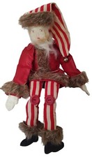 Handmade Santa Shelf Sitter Father Christmas Mantle Decoration Vintage 13 Inch
