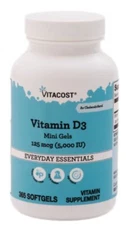 Vitacost Vitamin D3 As Cholecalciferol - 5,000 IU - 365 Softgels