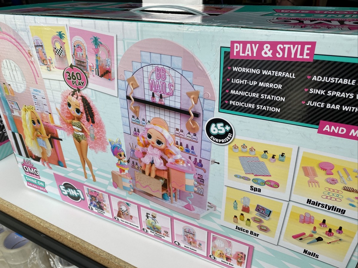 NEW LOL Surprise Shine on Salon & Spa 5 In 1 Playset 65+ Surprises