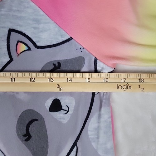 Wonder Nation L(10/12) Girls Sleepwear Nightgown Fleece Rainbow Sleepover Party - Picture 8 of 14